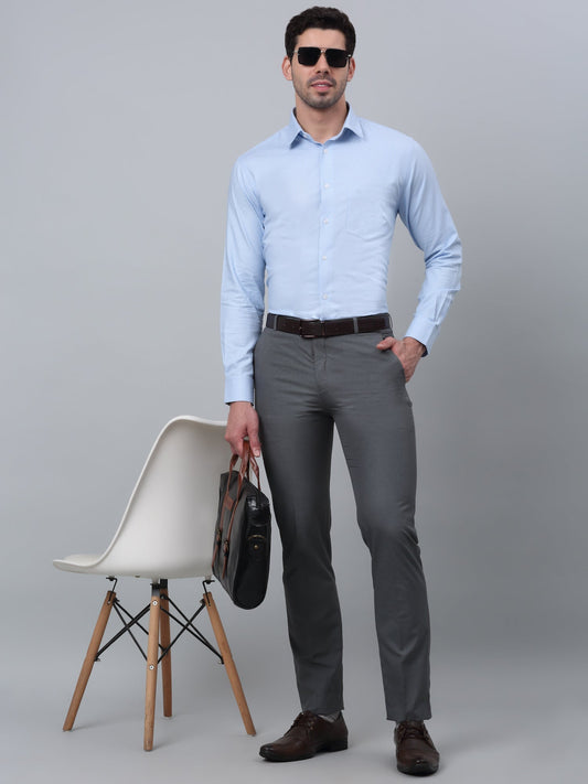 Formal Shirt for Men l Breathable & Soft with Color Fastness Regular Fit Spread Collar Neck Cotton Fabric Self Design Pattern