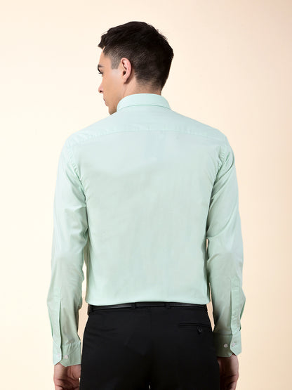 Formal Shirt for Men | Breathable & Soft with Color Fastness Slim Cotton Blend Fabric Solid Pattern