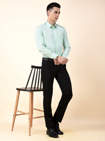 Formal Shirt for Men | Breathable & Soft with Color Fastness Slim Cotton Blend Fabric Solid Pattern