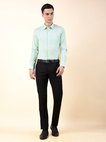 Formal Shirt for Men | Breathable & Soft with Color Fastness Slim Cotton Blend Fabric Solid Pattern