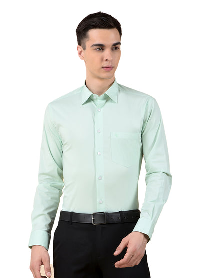 Formal Shirt for Men | Breathable & Soft with Color Fastness Slim Cotton Blend Fabric Solid Pattern