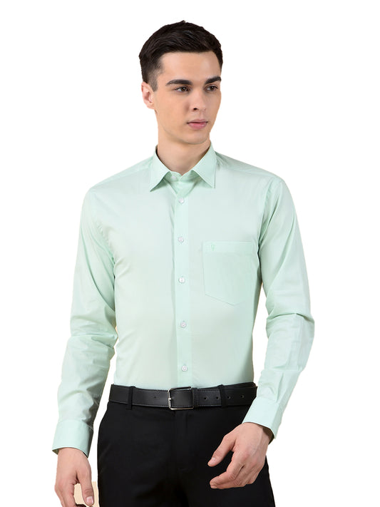 Formal Shirt for Men | Breathable & Soft with Color Fastness Slim Cotton Blend Fabric Solid Pattern