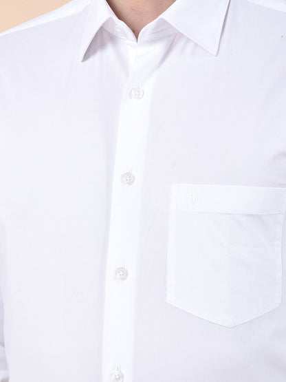 Formal Shirt for Men | Breathable & Soft with Color Fastness Slim Cotton Blend Fabric Solid Pattern