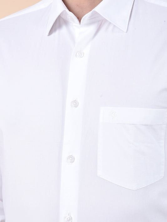 Formal Shirt for Men | Breathable & Soft with Color Fastness Slim Cotton Blend Fabric Solid Pattern