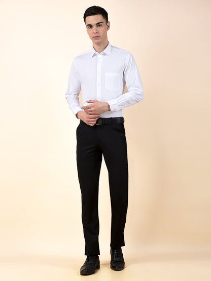 Formal Shirt for Men | Breathable & Soft with Color Fastness Slim Cotton Blend Fabric Solid Pattern