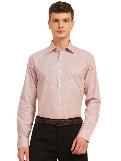 Formal Shirt for Men | Breathable & Soft with Color Fastness Regular Fit Cotton Fabric Printed Pattern