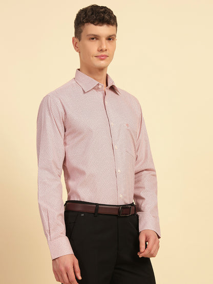 Formal Shirt for Men | Breathable & Soft with Color Fastness Regular Fit Cotton Fabric Printed Pattern