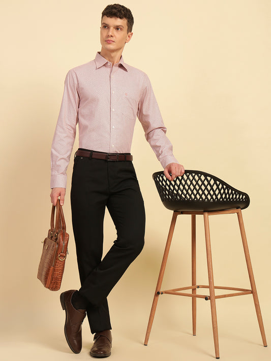 Formal Shirt for Men | Breathable & Soft with Color Fastness Regular Fit Cotton Fabric Printed Pattern