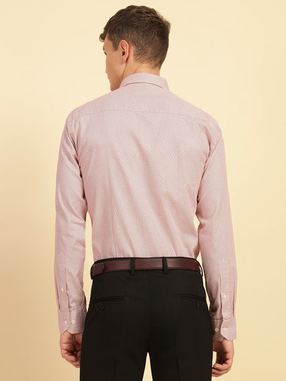 Formal Shirt for Men | Breathable & Soft with Color Fastness Regular Fit Cotton Fabric Printed Pattern
