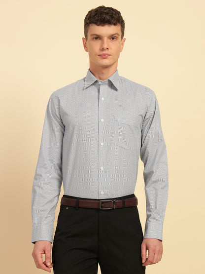 Formal Shirt for Men | Breathable & Soft with Color Fastness Regular Fit Cotton Fabric Printed Pattern