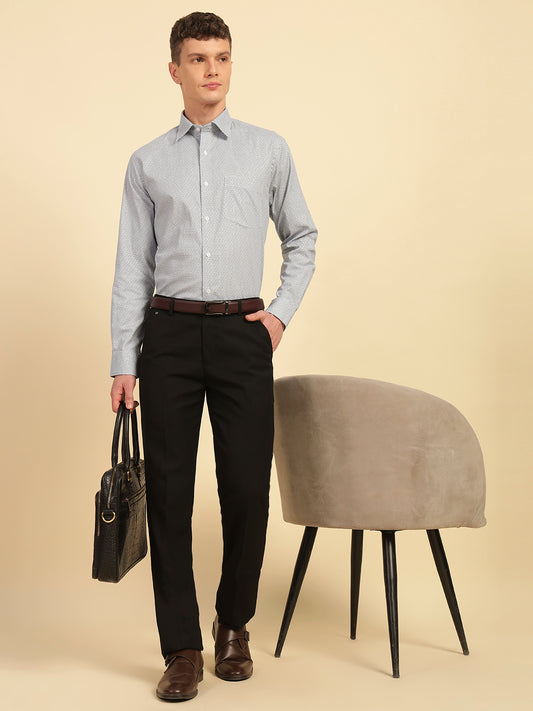 Formal Shirt for Men | Breathable & Soft with Color Fastness Regular Fit Cotton Fabric Printed Pattern