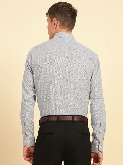Formal Shirt for Men | Breathable & Soft with Color Fastness Regular Fit Cotton Fabric Printed Pattern