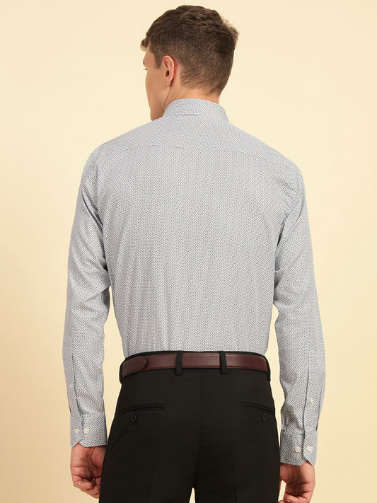 Formal Shirt for Men | Breathable & Soft with Color Fastness Regular Fit Cotton Fabric Printed Pattern