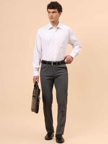 Formal Shirt for Men l Breathable & Soft with Color Fastness Regular Fit Spread Collar Neck Cotton Blend Fabric Solid Pattern
