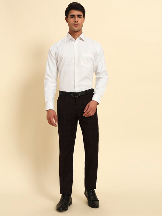 Formal Shirt for Men l Breathable & Soft with Color Fastness Regular Fit Spread Collar Neck Cotton Blend Fabric Solid Pattern