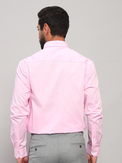 Formal Shirt for Men l Breathable & Soft with Color Fastness Regular Fit Spread Collar Neck Cotton Fabric Solid Pattern