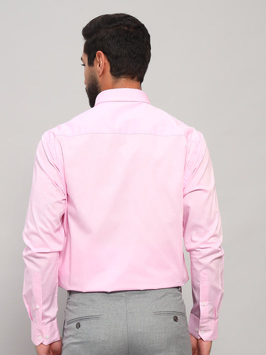 Formal Shirt for Men l Breathable & Soft with Color Fastness Regular Fit Spread Collar Neck Cotton Fabric Solid Pattern