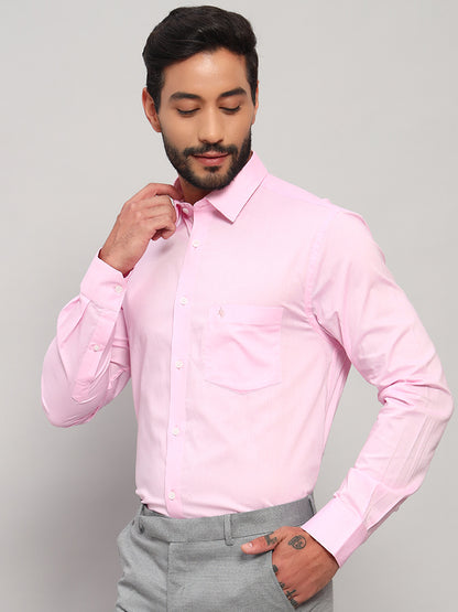 Formal Shirt for Men l Breathable & Soft with Color Fastness Regular Fit Spread Collar Neck Cotton Fabric Solid Pattern