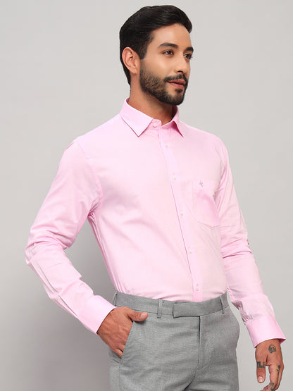 Formal Shirt for Men l Breathable & Soft with Color Fastness Regular Fit Spread Collar Neck Cotton Fabric Solid Pattern