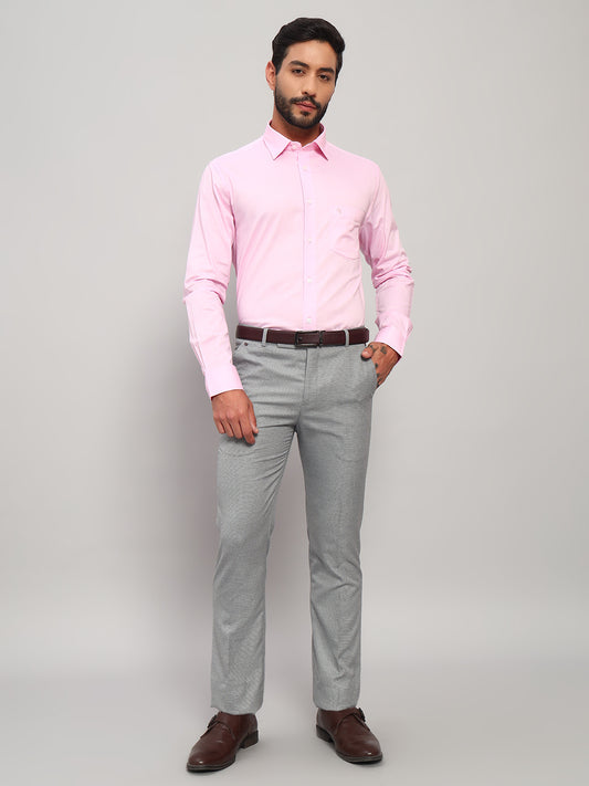 Formal Shirt for Men l Breathable & Soft with Color Fastness Regular Fit Spread Collar Neck Cotton Fabric Solid Pattern