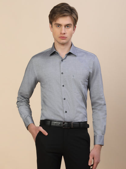 Formal Shirt for Men | Breathable & Soft with Color Fastness Regular Fit Spread Collar Neck Cotton Fabric Solid Pattern