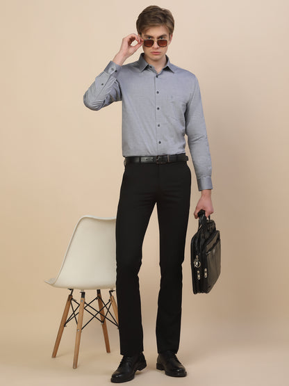 Formal Shirt for Men | Breathable & Soft with Color Fastness Regular Fit Spread Collar Neck Cotton Fabric Solid Pattern