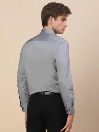 Formal Shirt for Men | Breathable & Soft with Color Fastness Regular Fit Spread Collar Neck Cotton Fabric Solid Pattern