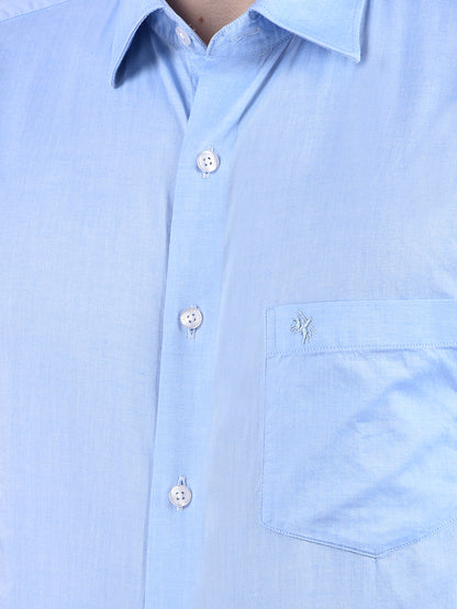 Formal Shirt for Men | Breathable & Soft with Color Fastness Regular Cotton Fabric Solid Pattern