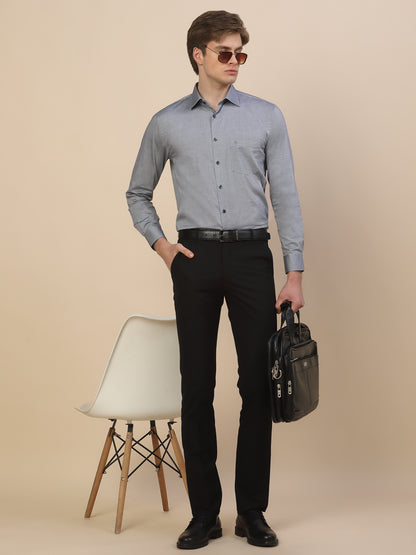 Formal Shirt for Men | Breathable & Soft with Color Fastness Regular Fit Spread Collar Neck Cotton Fabric Solid Pattern