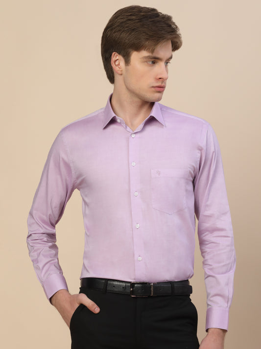 Formal Shirt for Men | Breathable & Soft with Color Fastness Regular Fit Spread Collar Neck Cotton Fabric Solid Pattern