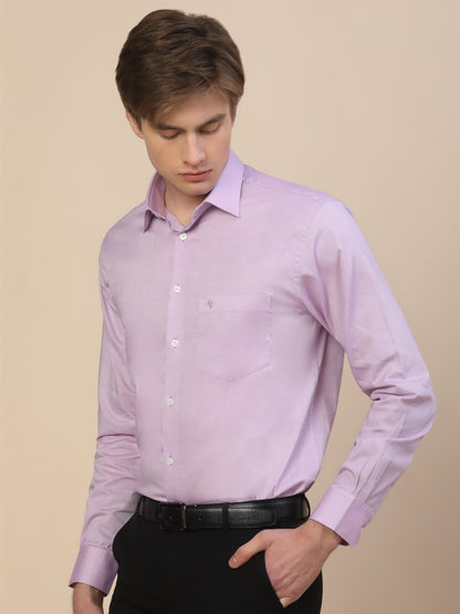 Formal Shirt for Men | Breathable & Soft with Color Fastness Regular Fit Spread Collar Neck Cotton Fabric Solid Pattern