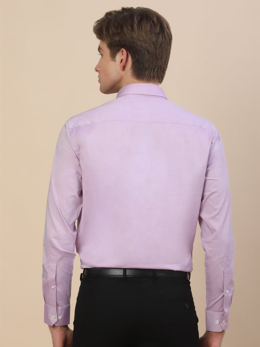 Formal Shirt for Men | Breathable & Soft with Color Fastness Regular Fit Spread Collar Neck Cotton Fabric Solid Pattern