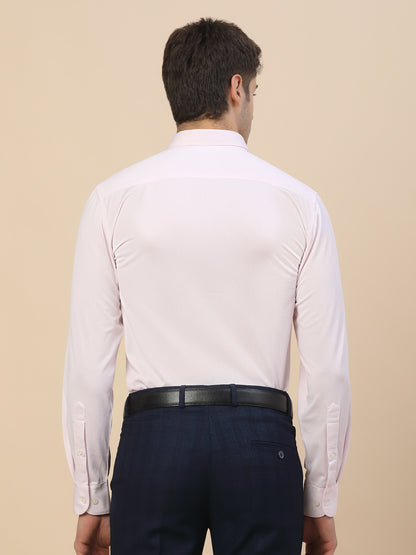 Formal Shirt for Men | Breathable & Soft with Color Fastness Regular Fit Spread Collar Neck Cotton Blend Fabric Striped Pattern