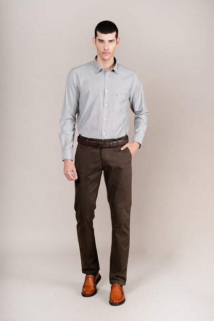 Formal Shirt for Men l Breathable & Soft with Color Fastness Regular Fit Spread Collar Neck Cotton Blend Fabric Self Design Pattern