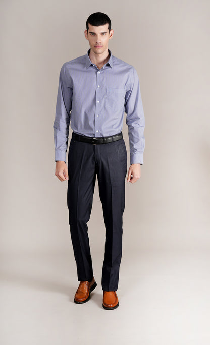 Formal Shirt for Men l Breathable & Soft with Color Fastness Regular Fit Spread Collar Neck Cotton Blend Fabric Self Design Pattern