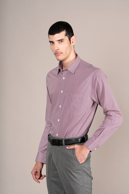 Formal Shirt for Men l Breathable & Soft with Color Fastness Regular Fit Spread Collar Neck Cotton Fabric Printed Pattern