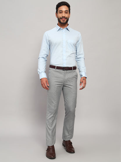 Formal Shirt for Men l Breathable & Soft with Color Fastness Regular Fit Spread Collar Neck Cotton Blend Fabric Solid Pattern