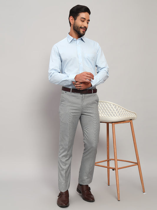 Formal Shirt for Men l Breathable & Soft with Color Fastness Regular Fit Spread Collar Neck Cotton Blend Fabric Solid Pattern
