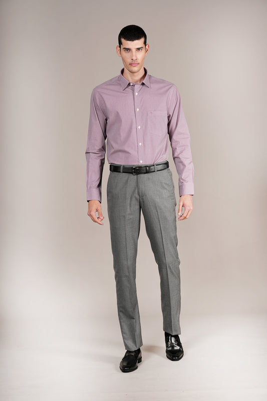 Formal Shirt for Men l Breathable & Soft with Color Fastness Regular Fit Spread Collar Neck Cotton Blend Fabric Self Design Pattern