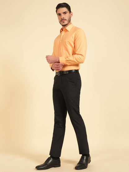 Formal Shirt for Men | Breathable & Soft with Color Fastness Slim Fit Cotton Blend Fabric Check Pattern