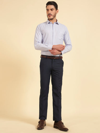 Formal Shirt for Men | Breathable & Soft with Color Fastness Slim Fit Cotton Blend Fabric Check Pattern