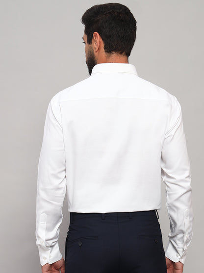 Formal Shirt for Men l Breathable & Soft with Color Fastness Regular Fit Spread Collar Neck Cotton Fabric Self Design Pattern