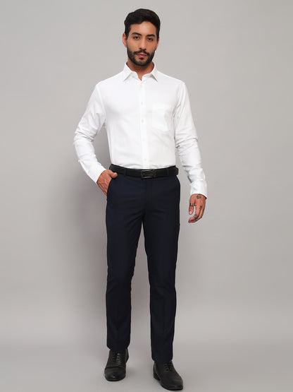 Formal Shirt for Men l Breathable & Soft with Color Fastness Regular Fit Spread Collar Neck Cotton Fabric Self Design Pattern