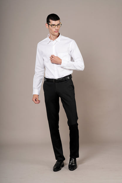 Formal Shirt for Men l Breathable & Soft with Color Fastness Regular Fit Spread Collar Neck Cotton Fabric Self Design Pattern