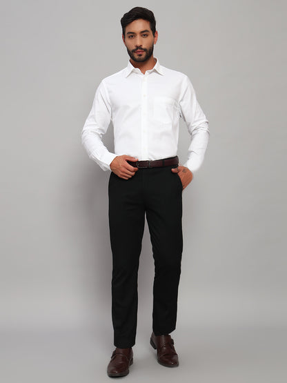 Formal Shirt for Men l Breathable & Soft with Color Fastness Regular Fit Spread Collar Neck Cotton Fabric Self Design Pattern