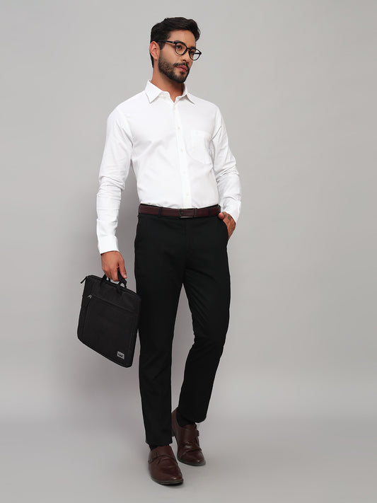 Formal Shirt for Men l Breathable & Soft with Color Fastness Regular Fit Spread Collar Neck Cotton Fabric Self Design Pattern