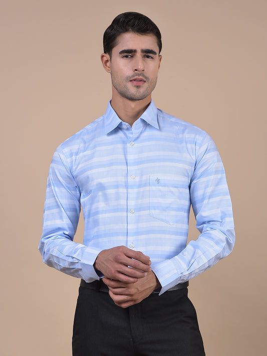 Formal Shirt for Men l Breathable & Soft with Color Fastness Regular Fit Spread Collar Neck Cotton Fabric Striped Pattern