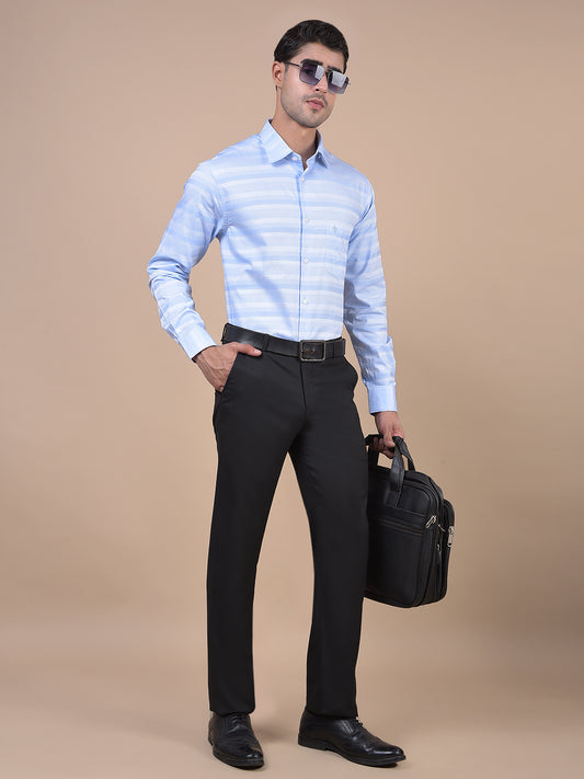 Formal Shirt for Men l Breathable & Soft with Color Fastness Regular Fit Spread Collar Neck Cotton Fabric Striped Pattern