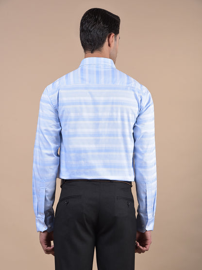 Formal Shirt for Men l Breathable & Soft with Color Fastness Regular Fit Spread Collar Neck Cotton Fabric Striped Pattern