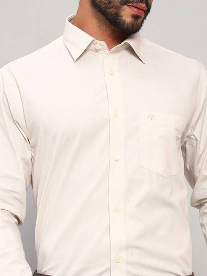 Formal Shirt for Men l Breathable & Soft with Color Fastness Regular Fit Spread Collar Neck Cotton Fabric Striped Pattern